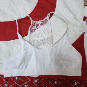 White Lace Detail Bralette